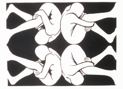 Stephen Littlefield: Four Men Bowing Print